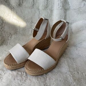 Women's Franco Sarto White Espadrille Wedges